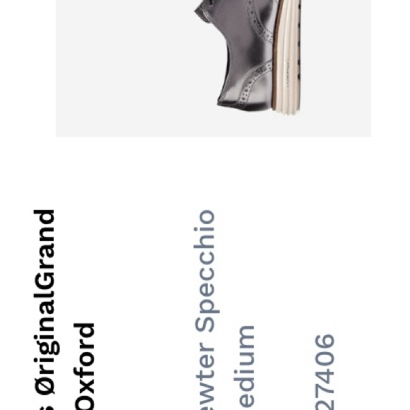 COLE HAAN OG SHORTWING OXFORD Shoe, sz 7.5M - Picture 5 of 6